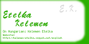 etelka kelemen business card